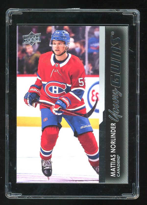 2021-22 Upper Deck hockey Young Guns Mattias Norlinder # 746