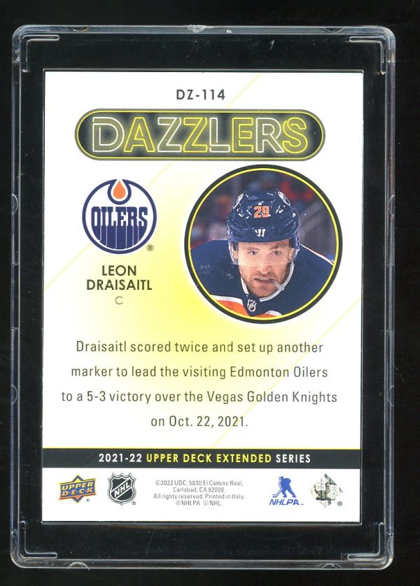 2021-22 Upper Deck orange Dazzlers Leon Draisaitl # DZ-114 - Image 2