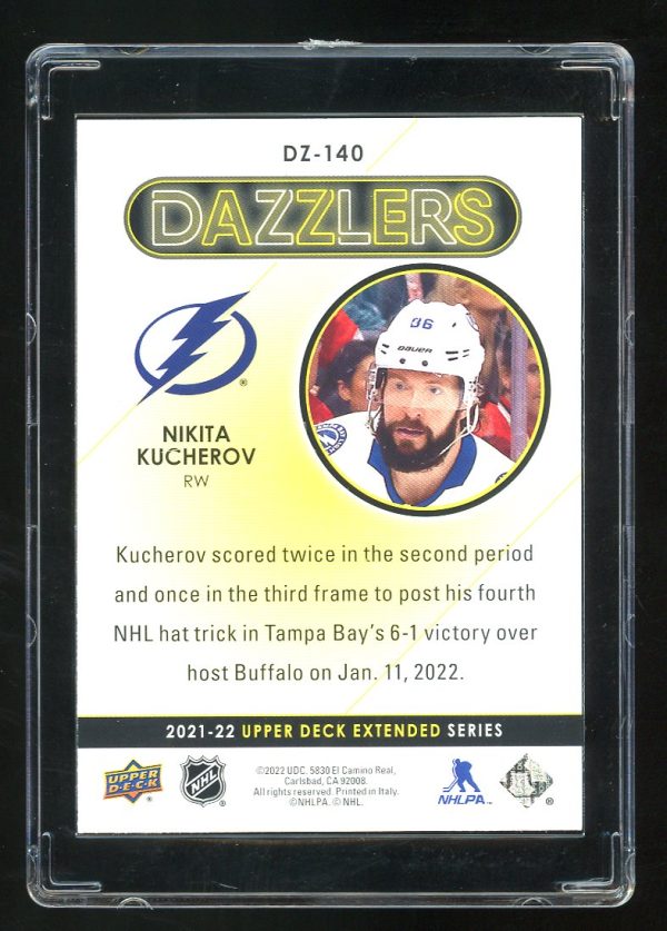 2021-22 Upper Deck orange Dazzlers Nikita Kucherov # DZ-140 - Image 2