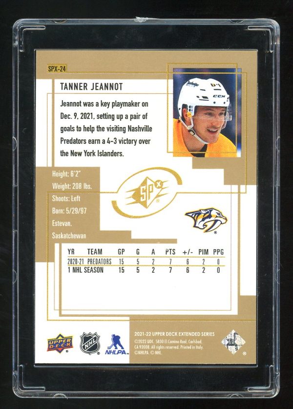 2021-22 Upper Deck '99-00 SPx Retro Tanner Jeannot #SPX24 - Image 2