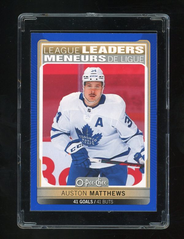 2021-22 O-Pee-Chee Blue Auston Matthews #582  Toronto Maple Leafs