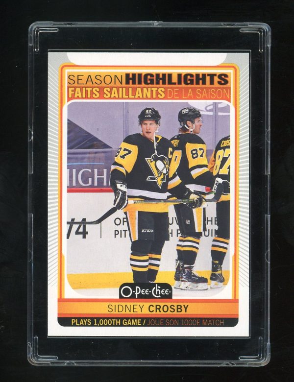 2021-22 O-Pee-Chee Season Highlights Sidney Crosby #594  Pittsburgh Penguins