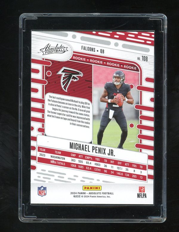 2024 Absolute #108 Michael Penix Jr. RC Atlanta Falcons - Image 2