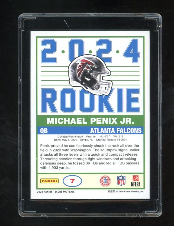 2024 Score 35th Anniversary Rookie #7 Michael Penix Jr. Atlanta Falcons - Image 2