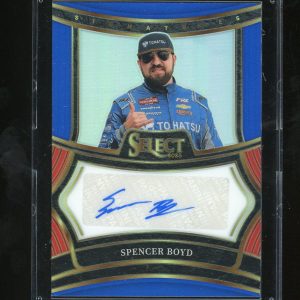 2025 Panini Select Racing Signatures Blue # S-SBD Spencer Boyd 34/99