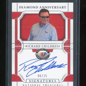 2024 Panini National Treasures Racing Diamond Anniversary Autograph #DAS-RCD Richard Childress 6/25